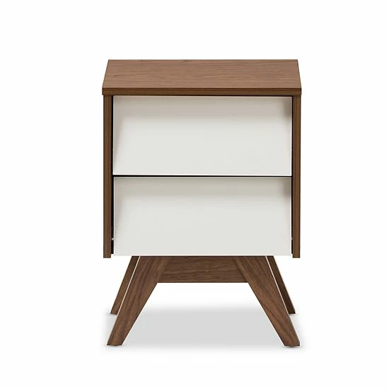 Baxton Studio Hildon 2-Drawer Nightstand 4 Baxton Studio Hildon 2-Drawer Nightstand - Image 4