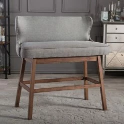 Baxton Studio Gradisca Tufted Bar Bench