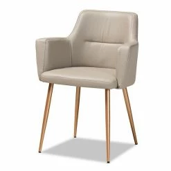 Baxton Studio Martine Glam And Luxe Gray Dining Chair