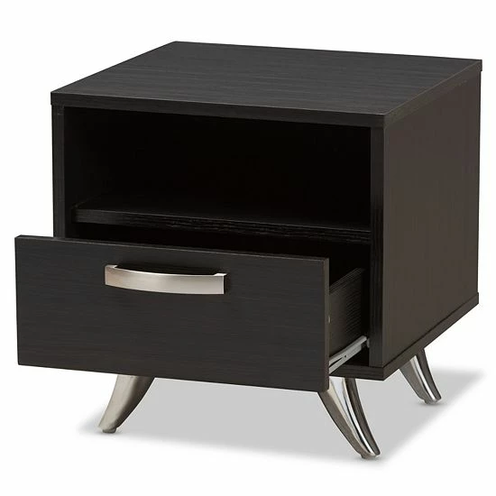Baxton Studio Modern Espresso Nightstand 3 Baxton Studio Modern Espresso Nightstand - Image 3