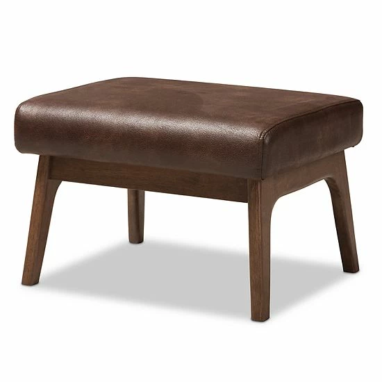 Baxton Studio Bianca Mid-Century Modern Ottoman 3 Baxton Studio Bianca Mid-Century Modern Ottoman - Image 3