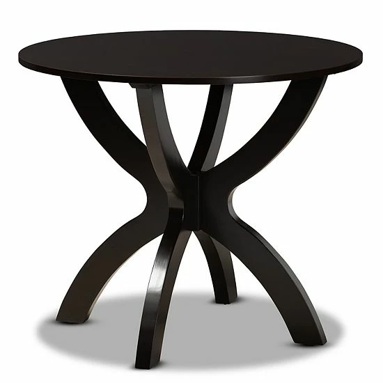 Baxton Studio Quinlan Brown 5-Piece Dining Set 4 Baxton Studio Quinlan Brown 5-Piece Dining Set - Image 4