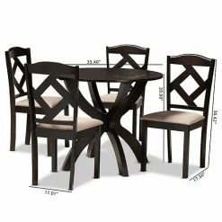 Baxton Studio Quinlan Brown 5-Piece Dining Set 15 Baxton Studio Quinlan Brown 5-Piece Dining Set -Baxton Studio Sales unnamed file 3540