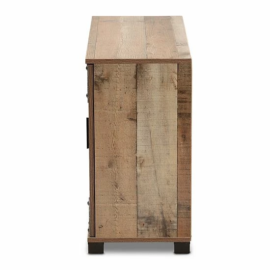 Baxton Studio Cyrille Wide Shoe Storage Cabinet 5 Baxton Studio Cyrille Wide Shoe Storage Cabinet - Image 5