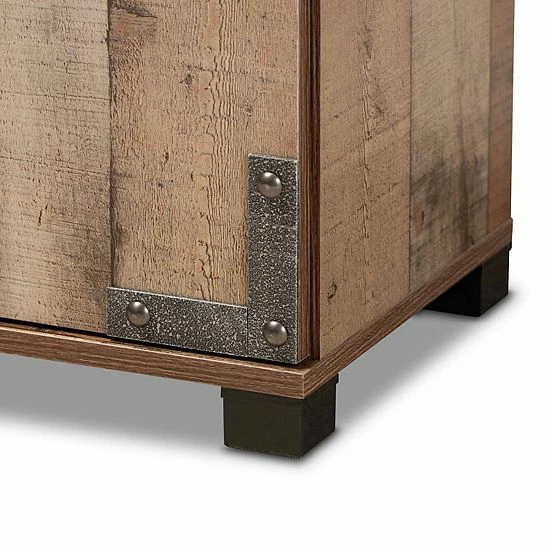 Baxton Studio Cyrille Wide Shoe Storage Cabinet 7 Baxton Studio Cyrille Wide Shoe Storage Cabinet - Image 7