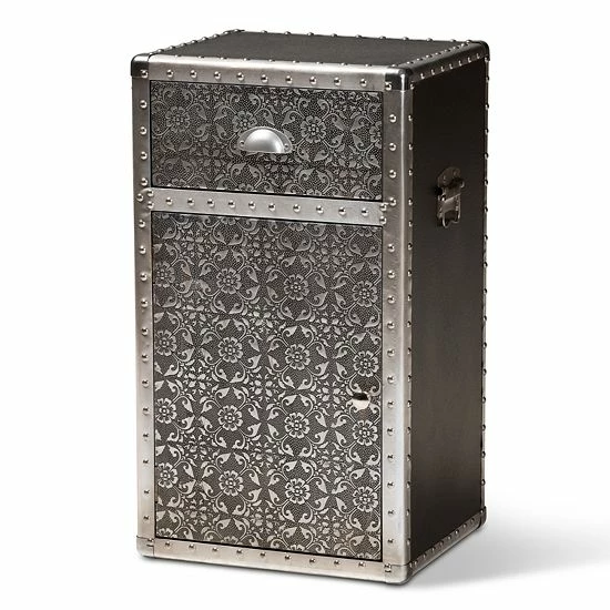 Baxton Studio Cosette Silver Cabinet 1 Baxton Studio Cosette Silver Cabinet