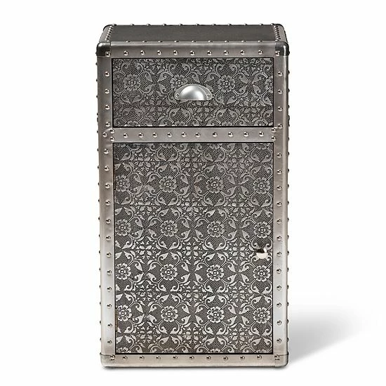Baxton Studio Cosette Silver Cabinet 3 Baxton Studio Cosette Silver Cabinet - Image 3
