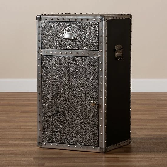 Baxton Studio Cosette Silver Cabinet 7 Baxton Studio Cosette Silver Cabinet - Image 7