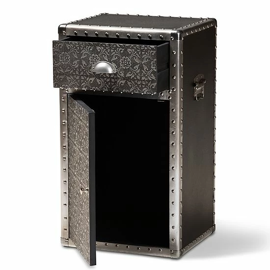 Baxton Studio Cosette Silver Cabinet 8 Baxton Studio Cosette Silver Cabinet - Image 8