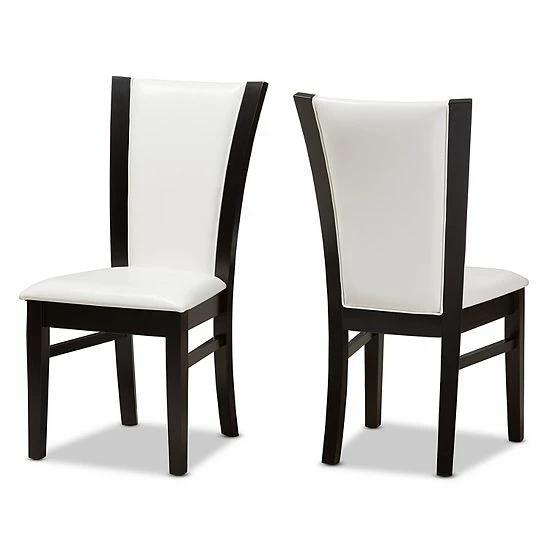 Baxton Studio Modern White Dining Chair & Table 5-Piece Set 3 Baxton Studio Modern White Dining Chair & Table 5-Piece Set - Image 3