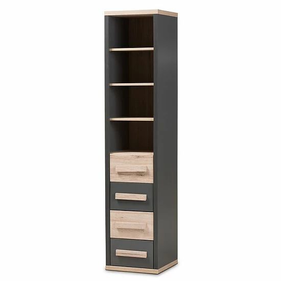 Baxton Studio Modern Two-Tone 4-Drawer Cabinet 1 Baxton Studio Modern Two-Tone 4-Drawer Cabinet