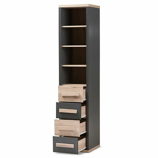 Baxton Studio Modern Two-Tone 4-Drawer Cabinet 4 Baxton Studio Modern Two-Tone 4-Drawer Cabinet - Image 4