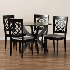 Baxton Studio Tonia Dining Table & Chair 5-piece Set -Baxton Studio Sales unnamed file 3656
