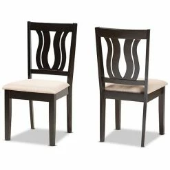 Baxton Studio Fenton Dining Chair 2-piece Set