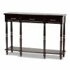 Baxton Studio Hallan Console Table Dark Brown