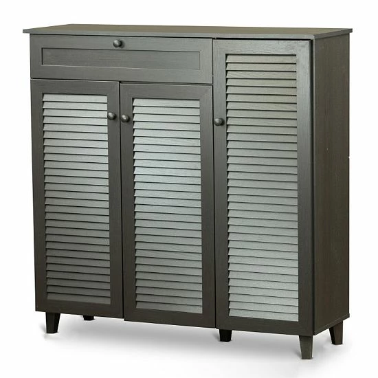 Baxton Studio Pocillo Shoe Storage Cabinet 2 Baxton Studio Pocillo Shoe Storage Cabinet - Image 2