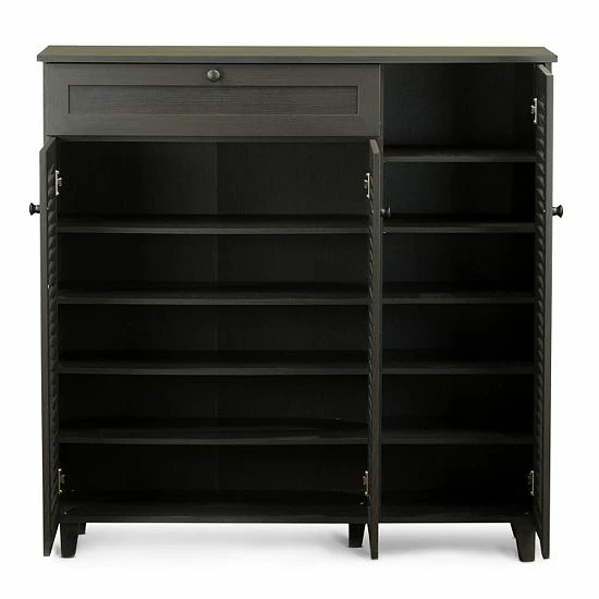 Baxton Studio Pocillo Shoe Storage Cabinet 5 Baxton Studio Pocillo Shoe Storage Cabinet - Image 5