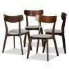 Baxton Studio Iora Dining Chair 4-piece Set Light Beige Walnut