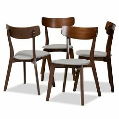 Baxton Studio Iora Dining Chair 4-piece Set Light Beige Walnut -Baxton Studio Sales unnamed file 3696