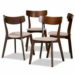 Baxton Studio Iora Dining Chair 4-piece Set Light Beige Walnut -Baxton Studio Sales unnamed file 3697