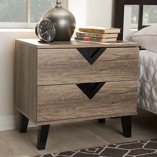 Baxton Studio Swanson Nightstand 1 Baxton Studio Swanson Nightstand
