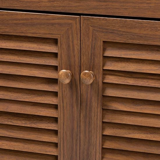 Baxton Studio Coolidge Shoe Cabinet Gray 5 Baxton Studio Coolidge Shoe Cabinet Gray - Image 5