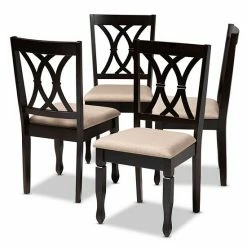 Baxton Studio Reneau Dining Chair Set Gray