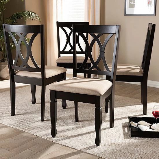 Baxton Studio Reneau Dining Chair Set Gray 2 Baxton Studio Reneau Dining Chair Set Gray - Image 2