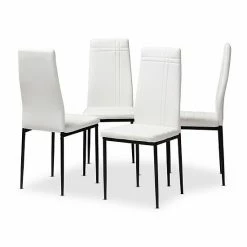 Baxton Studio Matiese Dining Chair 4-piece Set White