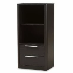 Baxton Studio Modern 2-Drawer Bookcase Dark Brown 9 Baxton Studio Modern 2-Drawer Bookcase Dark Brown -Baxton Studio Sales unnamed file 3790