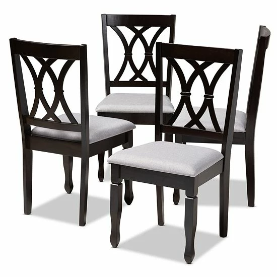 Baxton Studio Reneau Dining Chair Set Gray 6 Baxton Studio Reneau Dining Chair Set Gray - Image 6
