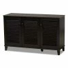 Baxton Studio Warren 3-Door Shoe Storage Cabinet