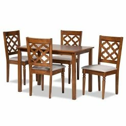 Baxton Studio Ramiro Dining Table & Chair 5-piece Set Sand Dark Brown 9 Baxton Studio Ramiro Dining Table & Chair 5-piece Set Sand Dark Brown -Baxton Studio Sales unnamed file 3832