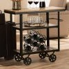 Baxton Studio Kennedy Rolling Bar Cart