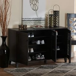 Baxton Studio Warren 3-Door Shoe Storage Cabinet 9 Baxton Studio Warren 3-Door Shoe Storage Cabinet -Baxton Studio Sales unnamed file 384