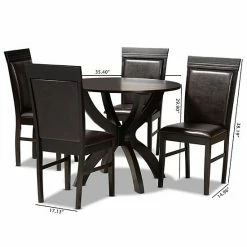 Baxton Studio Ancel Dark Brown 5-Piece Dining Set 15 Baxton Studio Ancel Dark Brown 5-Piece Dining Set -Baxton Studio Sales unnamed file 3852