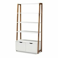 Baxton Studio Senja 4-Shelf Bookcase