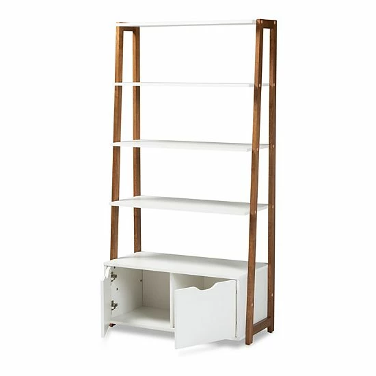 Baxton Studio Senja 4-Shelf Bookcase 3 Baxton Studio Senja 4-Shelf Bookcase - Image 3