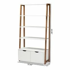 Baxton Studio Senja 4-Shelf Bookcase 13 Baxton Studio Senja 4-Shelf Bookcase -Baxton Studio Sales unnamed file 3868