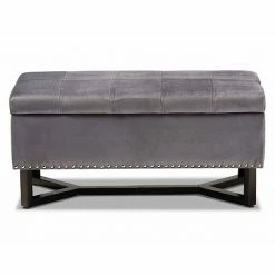 Baxton Studio Esther Storage Ottoman Gray Dark Brown 14 Baxton Studio Esther Storage Ottoman Gray Dark Brown -Baxton Studio Sales unnamed file 3877