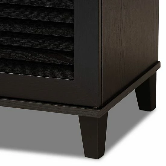 Baxton Studio Warren 3-Door Shoe Storage Cabinet 7 Baxton Studio Warren 3-Door Shoe Storage Cabinet - Image 7