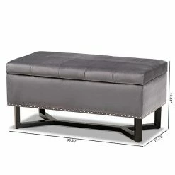 Baxton Studio Esther Storage Ottoman Gray Dark Brown 21 Baxton Studio Esther Storage Ottoman Gray Dark Brown -Baxton Studio Sales unnamed file 3884