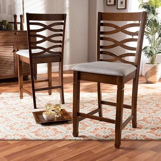 Baxton Studio Lanier Counter Stool 2-Piece Set 2 Baxton Studio Lanier Counter Stool 2-Piece Set - Image 2