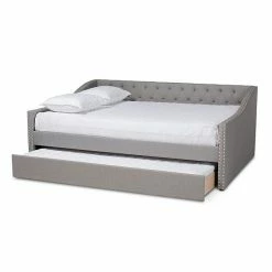Baxton Studio Haylie Daybed & Trundle Beige