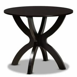 Baxton Studio Sandra Dining Table & Chair 5-piece Set Gray Dark Brown -Baxton Studio Sales unnamed file 3915