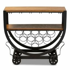 Baxton Studio Triesta Wheeled Wine Rack Cart 8 Baxton Studio Triesta Wheeled Wine Rack Cart -Baxton Studio Sales unnamed file 3932