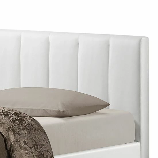 Baxton Studio Templemore Faux-Leather Storage Queen Bed White 3 Baxton Studio Templemore Faux-Leather Storage Queen Bed White - Image 3