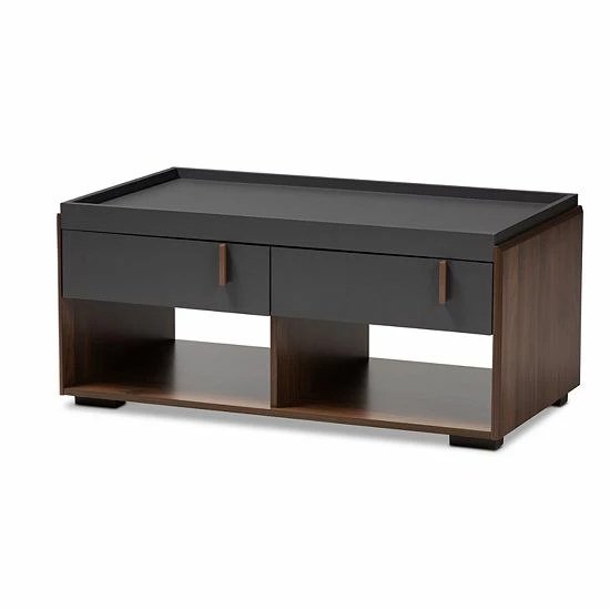 Baxton Studio Rikke Charcoal Coffee Table 1 Baxton Studio Rikke Charcoal Coffee Table
