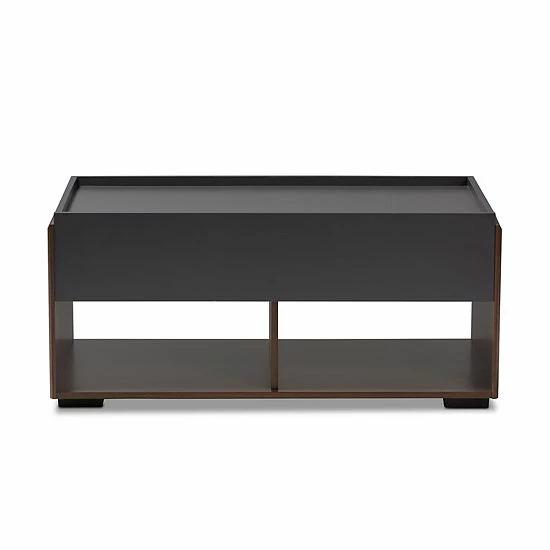 Baxton Studio Rikke Charcoal Coffee Table 3 Baxton Studio Rikke Charcoal Coffee Table - Image 3