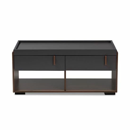 Baxton Studio Rikke Charcoal Coffee Table 5 Baxton Studio Rikke Charcoal Coffee Table - Image 5